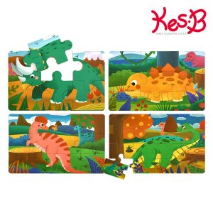 30820-[캐스B]튼튼 4스텝직소퍼즐공룡(2186) 유아퍼즐 공룡퍼즐