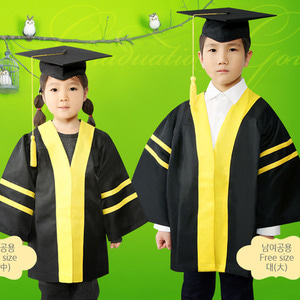 26687-어린이 졸업가운 사각모세트(검정)(사이즈선택가능) 어린이집졸업식 유치원졸업 수료식
